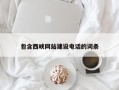 鹿邑包含西峡网站建设电话的词条